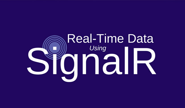 Logo: 'Real-Time Data Using SignalR'.