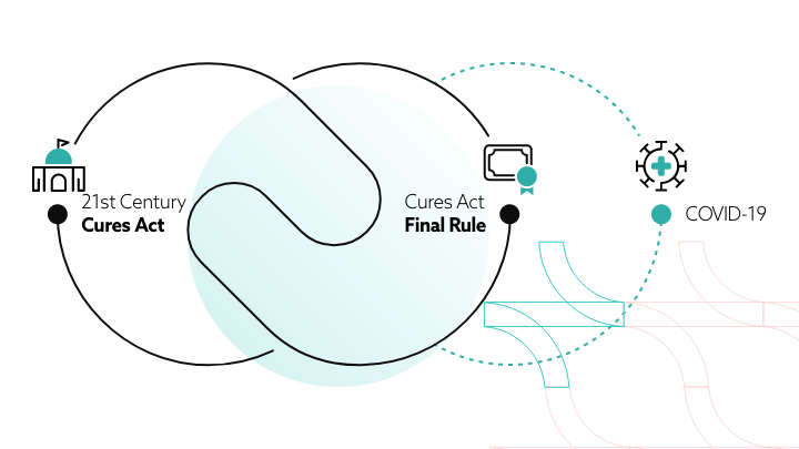 Diagram illustrating the connections between laws and the COVID-19 pandemic.
