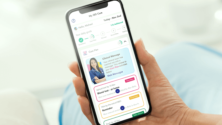 Smartphone showing a health tracking application.