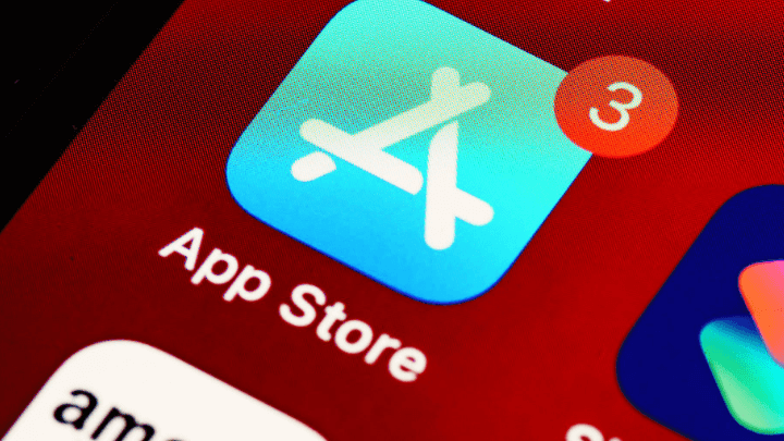 App Store icon on a phone screen with a notification.