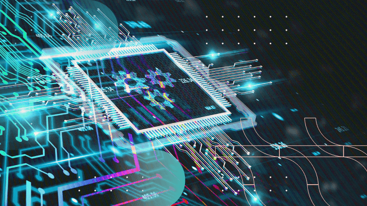 Futuristic concept of a processor.