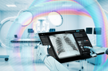 AI-analyzed chest X-ray.