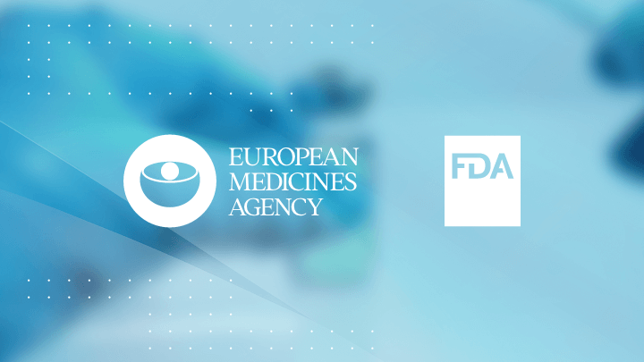 Logos of the European Medicines Agency (EMA) and FDA.