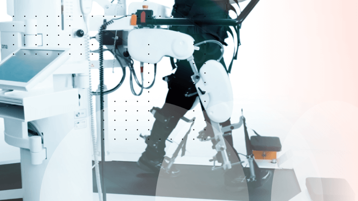 Patient learning to walk with a robotic exoskeleton system.