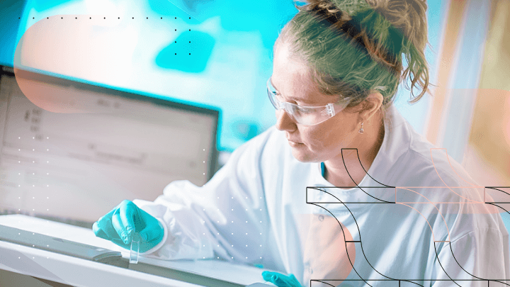 Female scientist in a laboratory working with equipment.