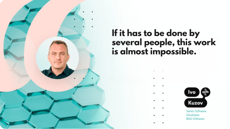 A task that becomes nearly impossible if it must be done by multiple people.