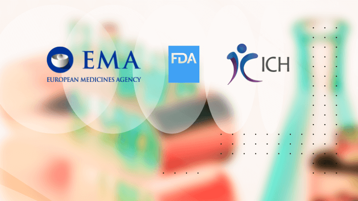 Logos of EMA, FDA, and ICH