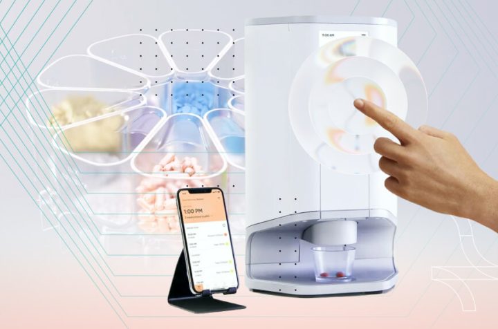 Automatic medication dispenser with a mobile app for tracking.